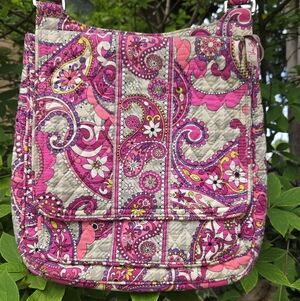 Vera Bradley Iconic Mailbag Crossbody Purse In "Paisley Meets Plaid" Pattern